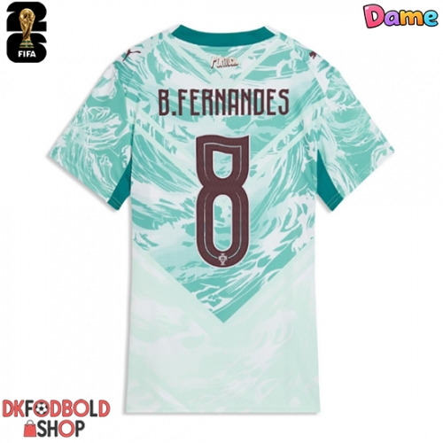 Portugal Bruno Fernandes #8 Udebanetrøje Dame VM 2026 Kort ærmer